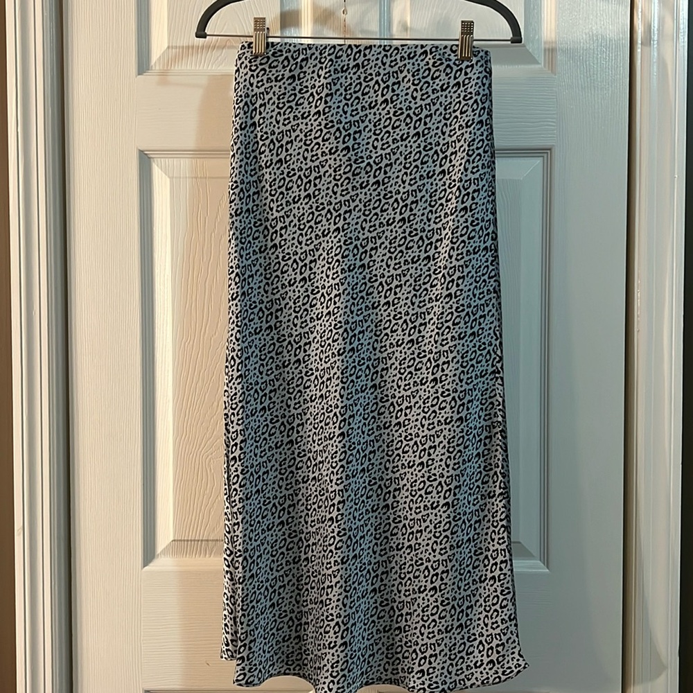 Francesca’s Leopard Print Slip Skirt